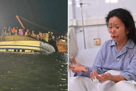 Vụ lật tàu trên vịnh Hạ Long: Người vợ gặp ai cứu người đấy, chỉ mong tìm thấy chồng con còn mất tích