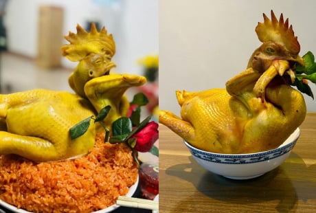 Cách luộc gà cúng da vàng óng, không bị nứt da, đỏ xương