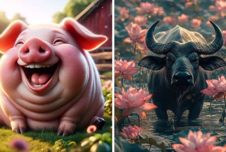 Người xưa có câu: “Lợn sinh tháng Giêng, trâu sinh tháng Năm là đại lộc', là như thế nào?