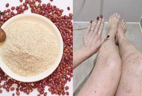 Cách tắm bằng bột đậu đỏ giúp da trắng hồng, mịn mượt