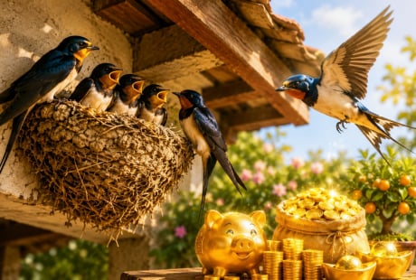 Nhà có loài chim này làm tổ dưới mái không giàu cũng chẳng thiếu Tiền