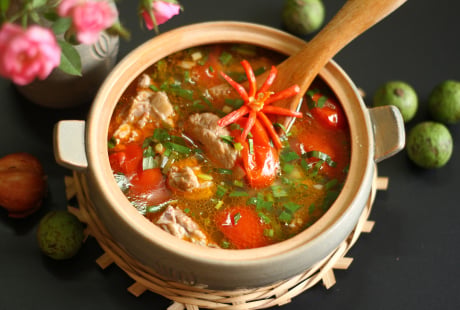 Cách nấu canh sấu sườn non ngon