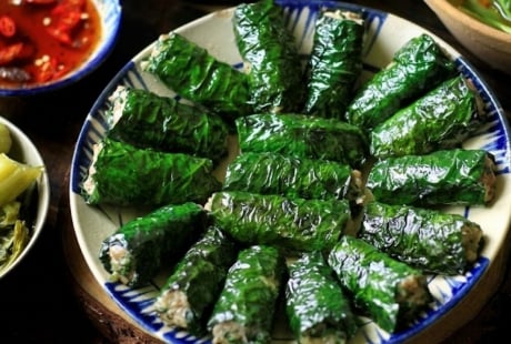 Cách rán chả lá lốt giữ màu xanh mướt đẹp mắt