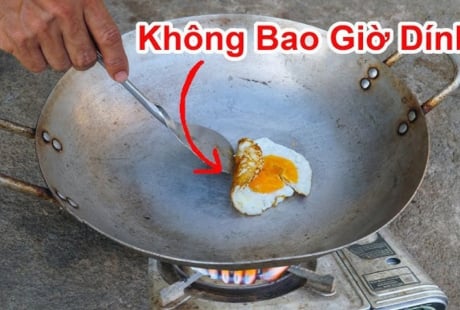 Cách hô biến chảo thường, chảo chống dính cũ thành chảo chống dính mới cực hay