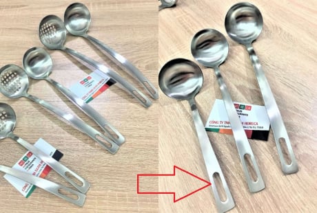 Vì sao trên những chiếc muôi luôn có một lỗ tròn phần cán?