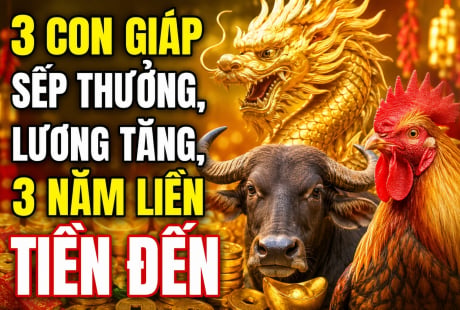 3 con giáp sếp thưởng, lương tăng, 3 năm liền Tiền đến