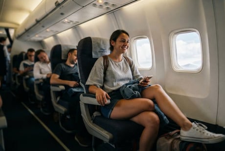 Vì sao khi đi máy bay nên hạn chế mặc váy quá  ngắn?