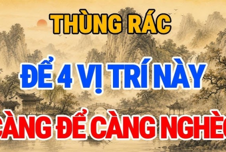 4 vị trí đặt thùng rác hao tài, tán lộc