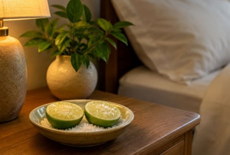 Vì sao nên để một đĩa chanh muối ở đầu giường?Hóa ra nhiều người thích vì lý do này