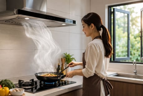 Khi mở máy hút mùi, nên đóng hay mở cửa? Nhiều người đang làm sai