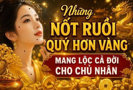 Những nốt ruồi quý hơn vàng mang lộc cả đời cho chủ nhân