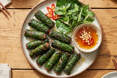 Cách rán chả lá lốt thơm nức, vỏ xanh mướt