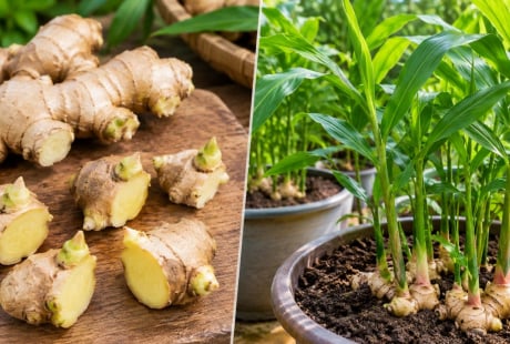 Trồng gừng nên cắt từng mắt hay để cả củ? Làm đúng cách, củ lên mầm khỏe, chậu gừng sai củ cũng ít