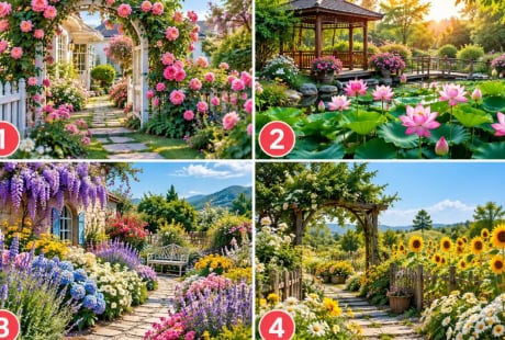 Chọn 1 vườn hoa bạn thấy đẹp nhất, để xem năng lượng của bạn tỏa ra thế nào