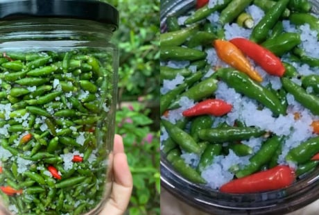 Cách làm ớt xiêm xanh ngâm muối, để lâu vẫn giòn ngon, không sợ hỏng