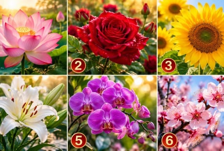 Chọn 1 bông hoa để xem mệnh của bạn giàu có cỡ nào