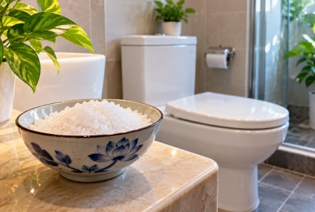 Vì sao nhiều người khuyên đặt bát muối trong nhà vệ sinh?