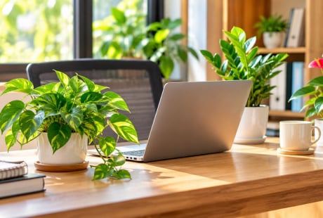 Lời khuyên cho người thích trồng cây phong thủy trên bàn làm việc