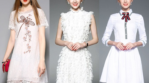 Gợi ý cho bạn 1001 mẫu đầm trắng tinh khôi, đẹp nhất 2017