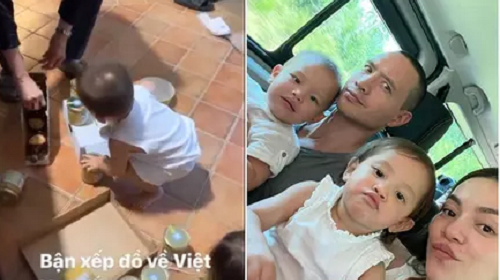 thumbnail - Hà Hồ tiết lộ thời gian về Việt Nam sau 1 tháng đưa cặp song sinh sang Thụy Điển thăm ông bà
