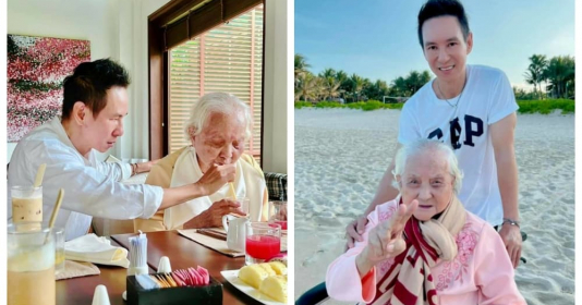 thumbnail - Lý Hải một tay chăm sóc từng li từng lí cho mẹ 96 tuổi khi đưa bà đi du lịch xa