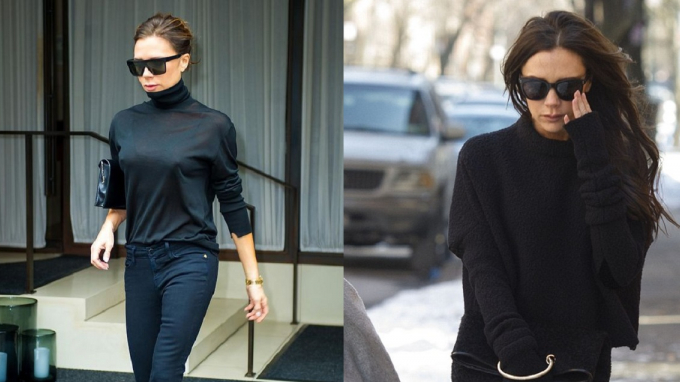 Học lỏm loạt công thức diện đồ màu đen của Victoria Beckham, sang xịn mà không hề 