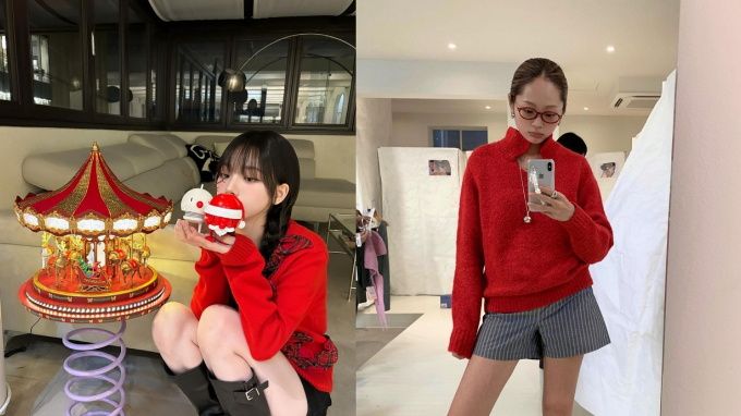 Hãy để chiếc áo len đỏ làm nổi bật phong cách của bạn những ngày lạnh ảm đạm