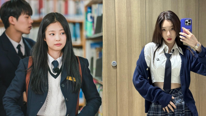 Mỹ nhân Hàn lăng xê mốt đồng phục học sinh: Jennie hack tuổi, Jisoo xinh tươi