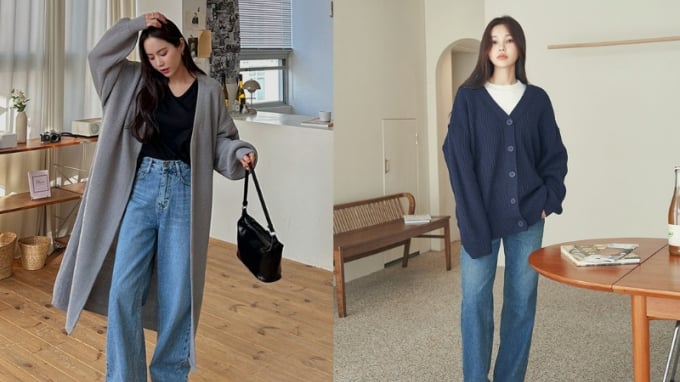 Cardigan và quần jeans – công thức thanh lịch phong cách cho mùa thu