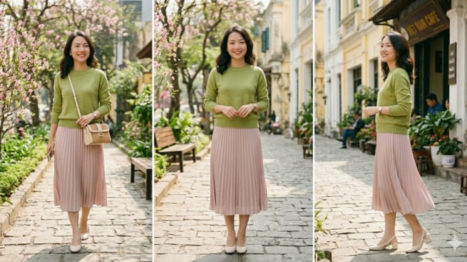 Cặp màu hồng – xanh “gây sốt” đầu xuân 2026: Công thức phối đồ tôn da trắng sáng, nâng tầm khí chất thanh lịch