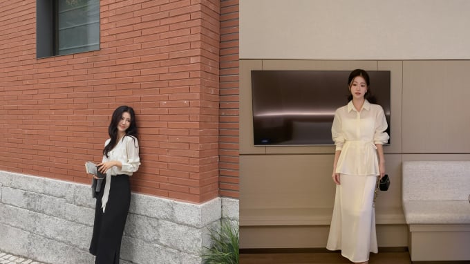 Áo blouse và chân váy: công thức mặc đẹp giúp nàng công sở ghi điểm tinh tế