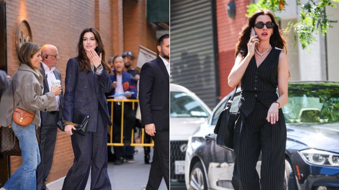 Bí quyết mặc quần dài thanh lịch mà không nhàm chán như Anne Hathaway ở tuổi 44