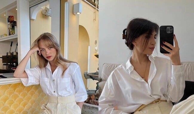 Combo áo trắng – jeans xanh: Công thức mặc đẹp chuẩn Pháp không bao giờ lỗi mốt