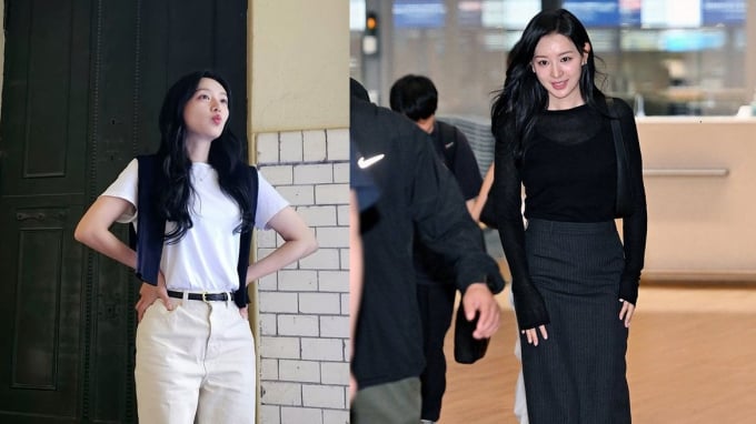 Không cần diện đồ cầu kỳ, Kim Ji Won vẫn luôn nổi bật nhờ gu thời trang tối giản đầy khí chất