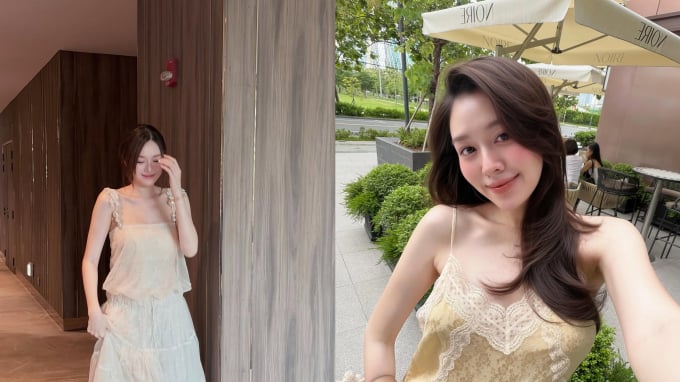 Mang thai tháng thứ 7, Á hậu Tường San vẫn ghi điểm với phong cách thời trang thanh lịch và cuốn hút