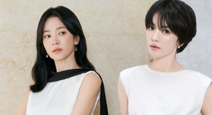 Song Hye Kyo ghi điểm với kiểu áo thanh lịch, mặc đi làm hay dạo phố đều đẹp