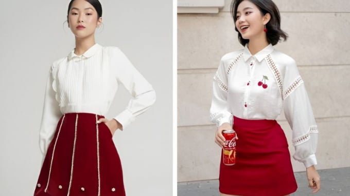 Áo trắng và chân váy đỏ: Công thức phối đồ thanh lịch giúp phái đẹp nổi bật trong mọi hoàn cảnh