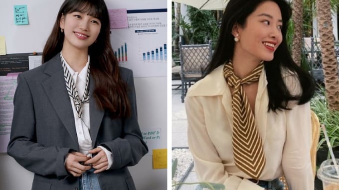 Chỉ một chiếc khăn lụa, nâng tầm phong cách old money theo cách tinh tế và sang trọng
