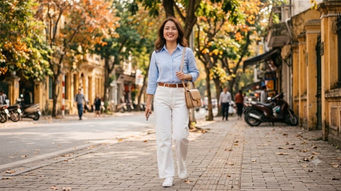 4 cách phối sơ mi dài tay với quần jeans giúp phụ nữ mặc trẻ trung, thanh lịch mùa thu