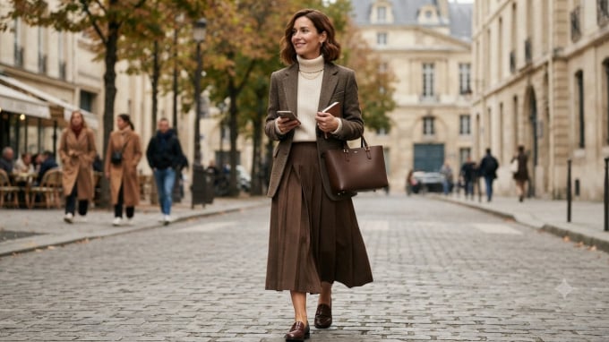 5 công thức phối đồ công sở mùa thu theo phong cách old money: Càng đơn giản càng sang